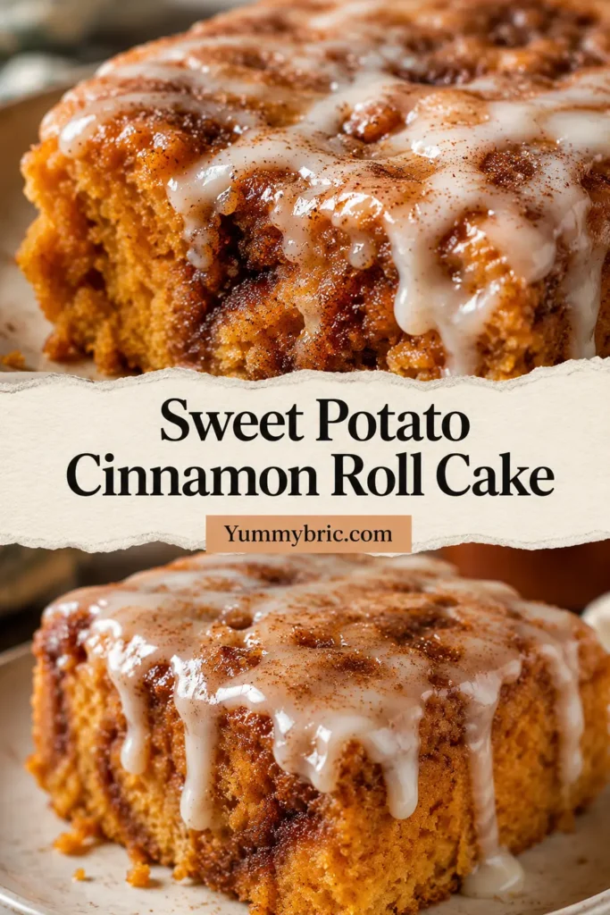 Sweet Potato Cinnamon Roll Cake