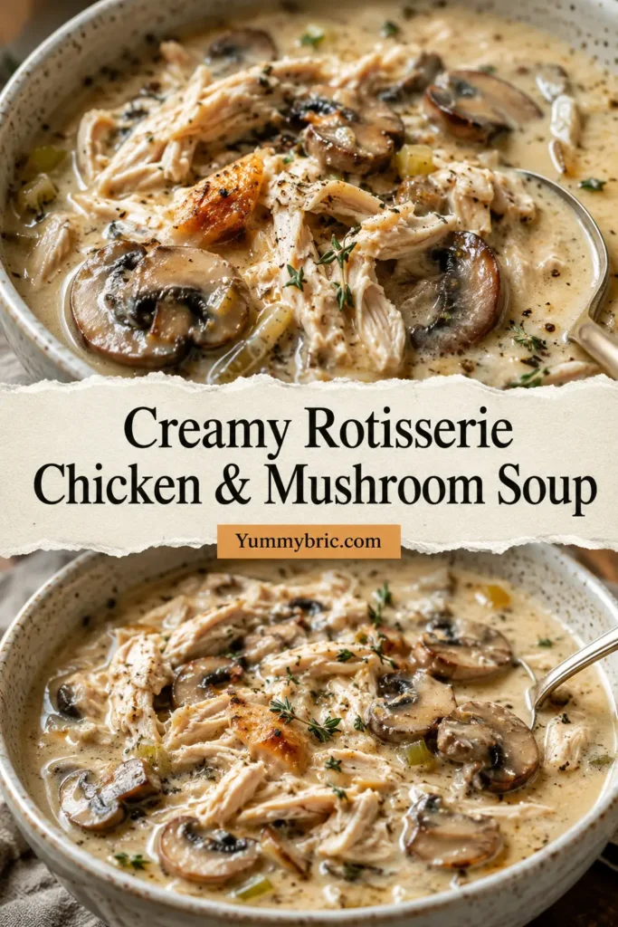 Creamy Rotisserie Chicken & Mushroom Soup