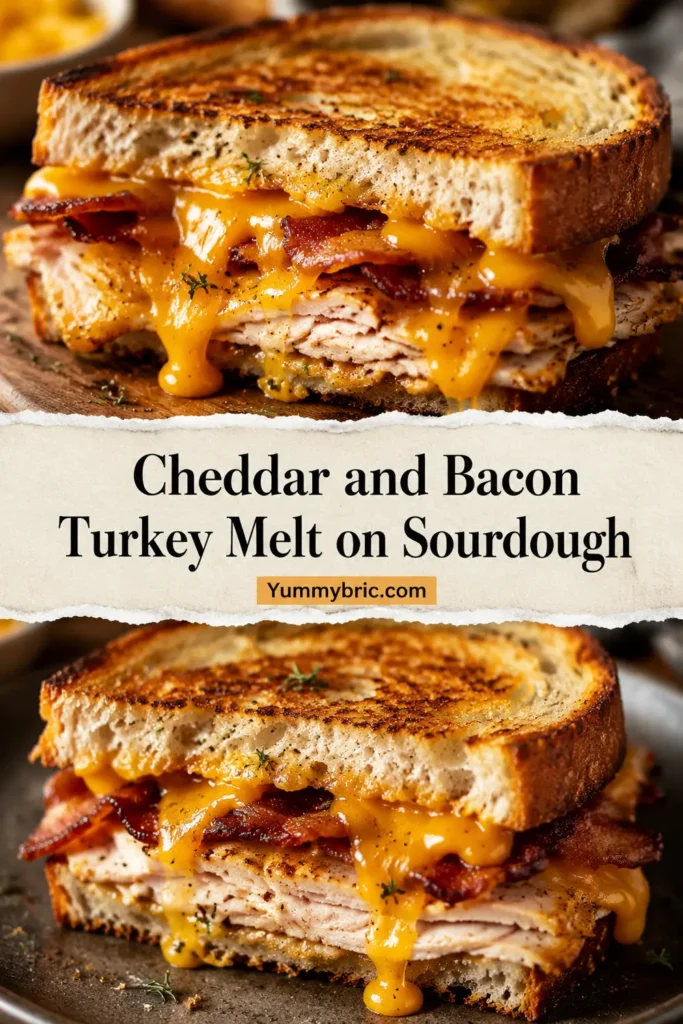Cheddar and Bacon Turkey Melt on Sourdough