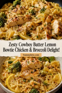 Zesty Cowboy Butter Lemon Bowtie Chicken & Broccoli Delight!