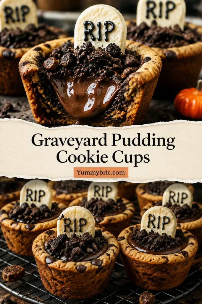 Graveyard Pudding Cookie Cups