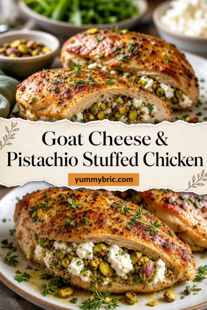 Goat Cheese and Pistachio Stuffed Chicken - Iowa Girl Eats