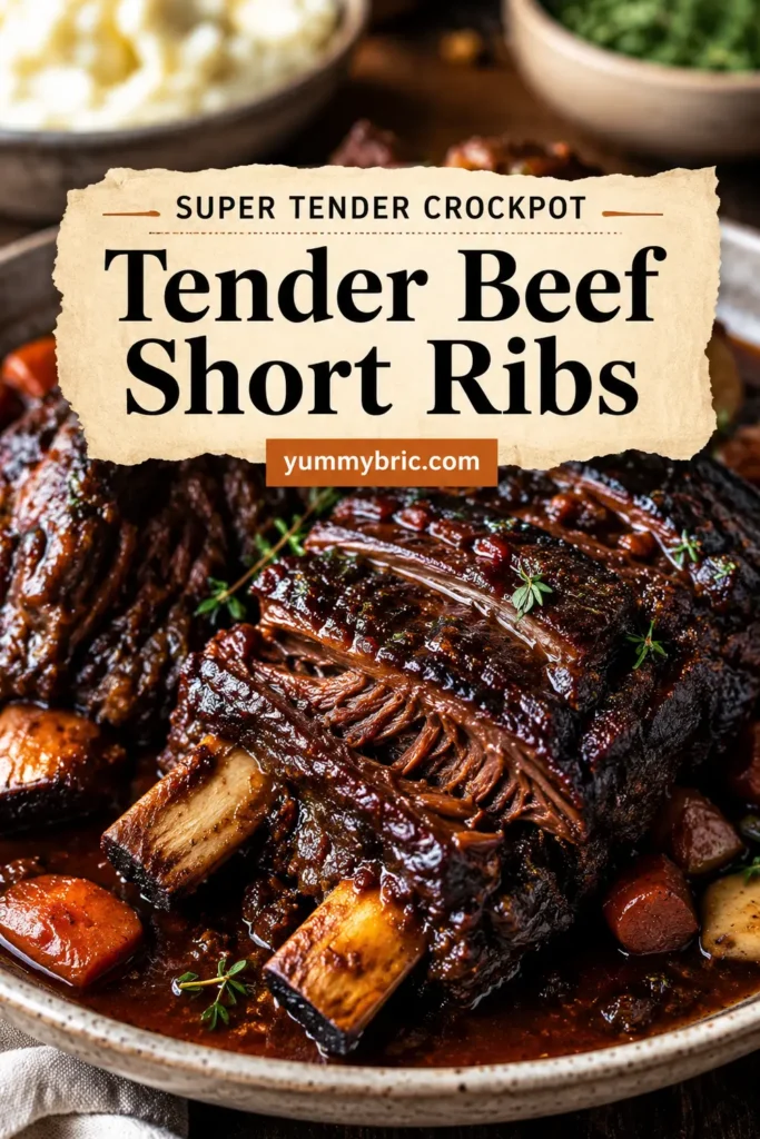 Super Tender Crockpot Beef Short Ribs