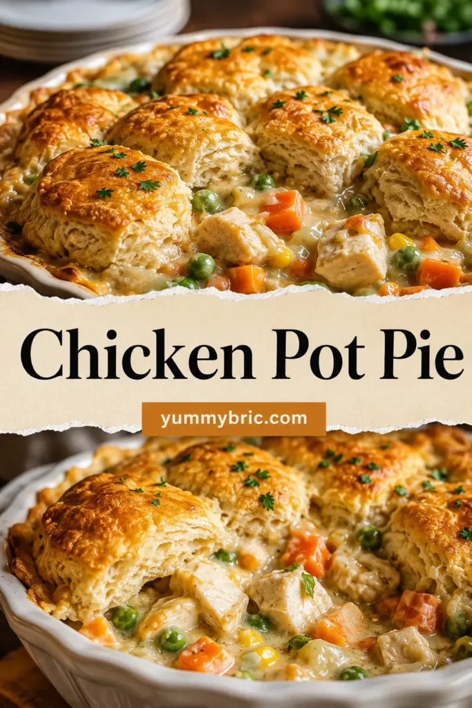 Chicken Pot Pie Recipe with Biscuits