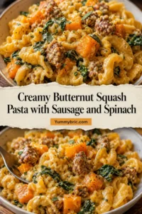 Creamy Butternut Squash Pasta with Sausage and Spinach