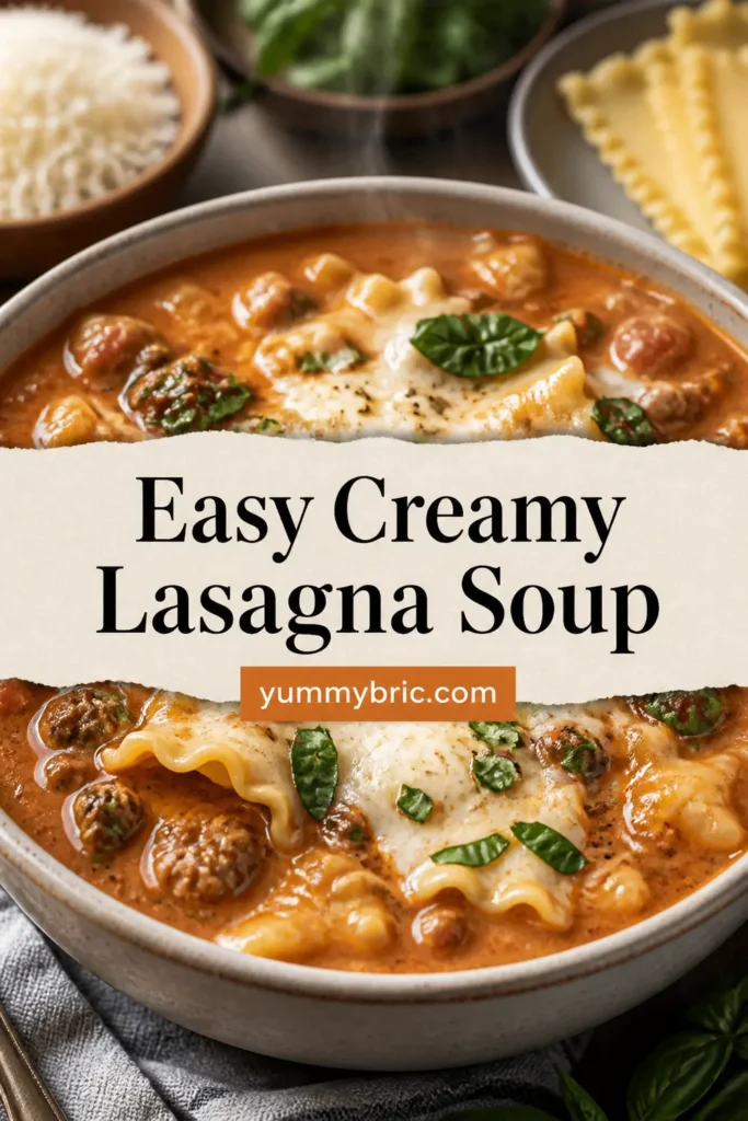 Easy Creamy Lasagna Soup