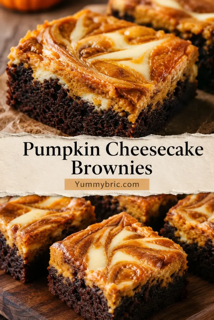 Pumpkin Cheesecake Brownies
