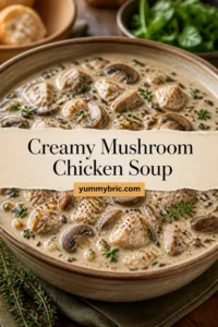 Creamy Mushroom Chicken and Wild Rice Soup