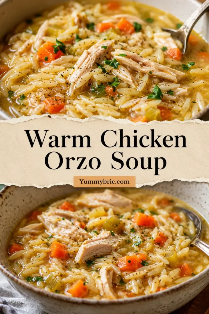 Warm Chicken Orzo Soup