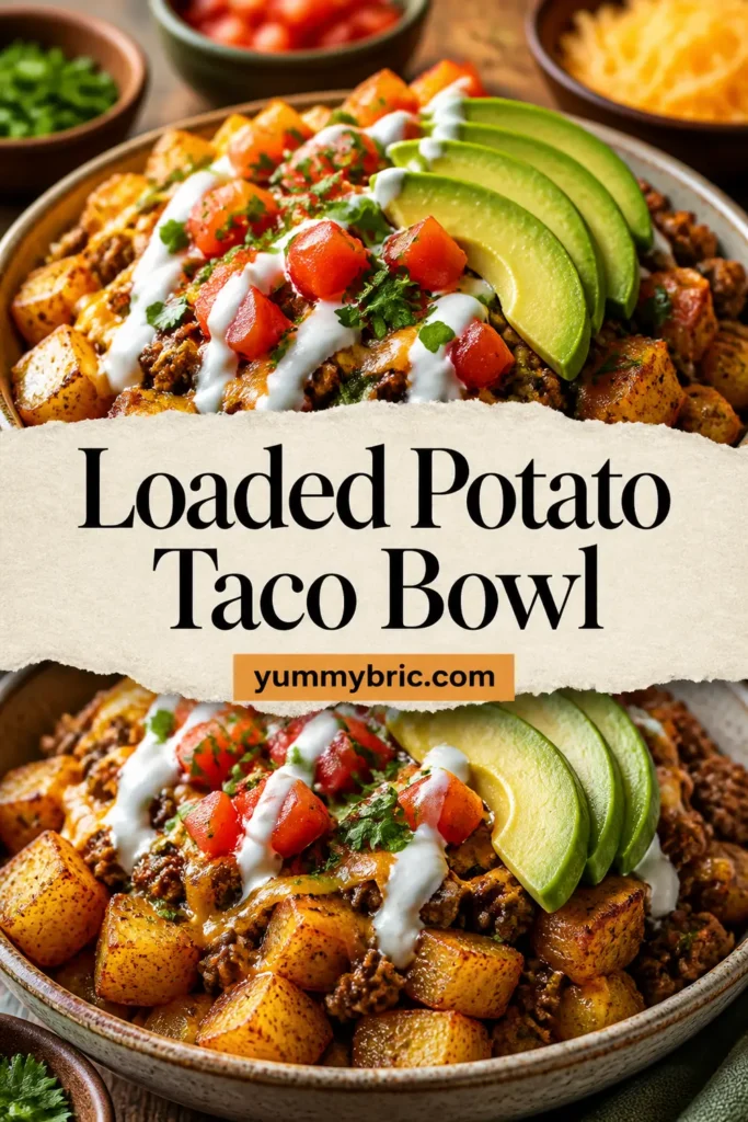 Loaded Potato Taco Bowl for easy dinners that actually feel satisfying
