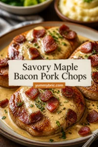 Savory Maple Bacon Pork Chops in Creamy Dijon Sauce – A Comfort Food Delight!