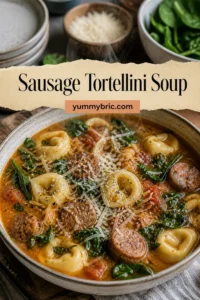Autumn Soup - Sausage Tortellini Soup with Spinach