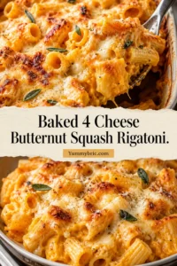 Baked 4 Cheese Butternut Squash Rigatoni.