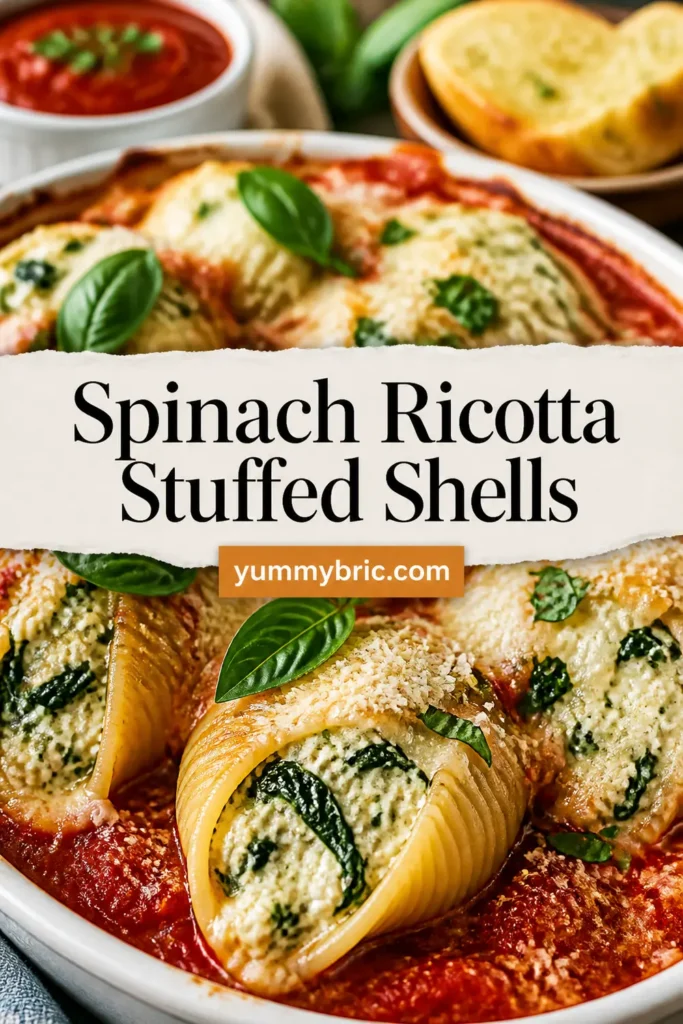 Easy Spinach Ricotta Stuffed Shells