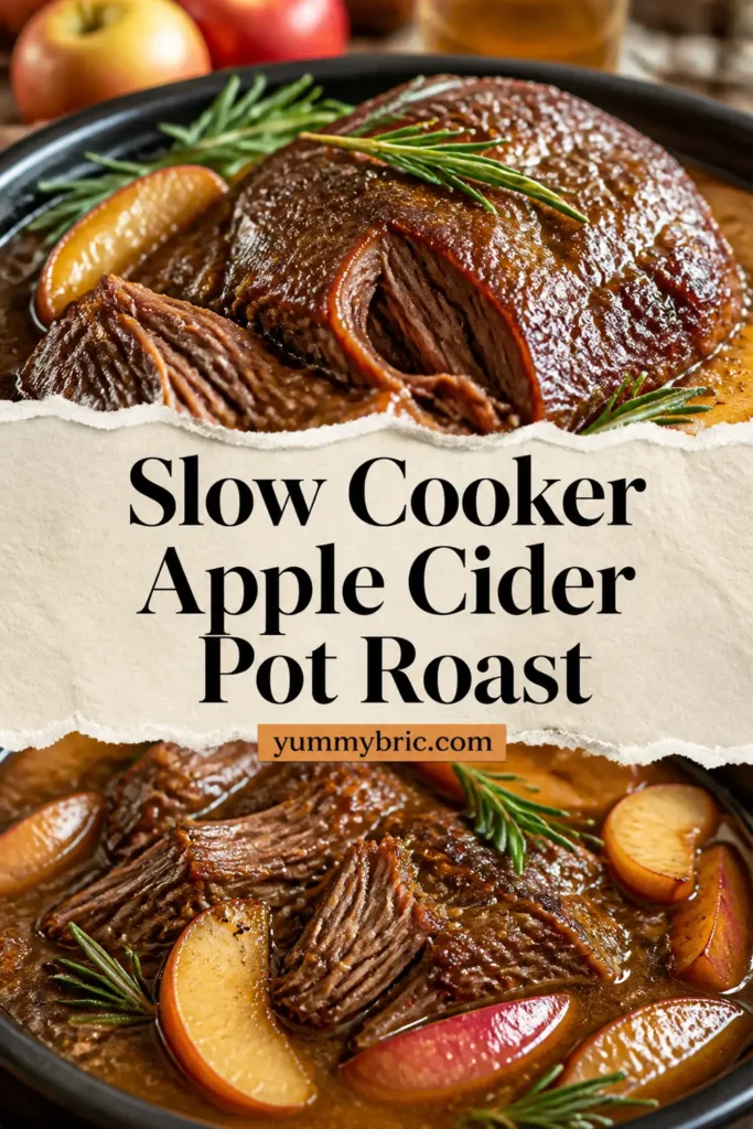 Slow Cooker Apple Cider Pot Roast Recipe Easy and Perfect for Fall Meals