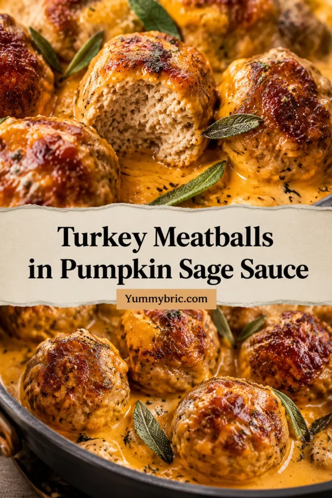 Turkey Meatballs in Pumpkin Sage Sauce
