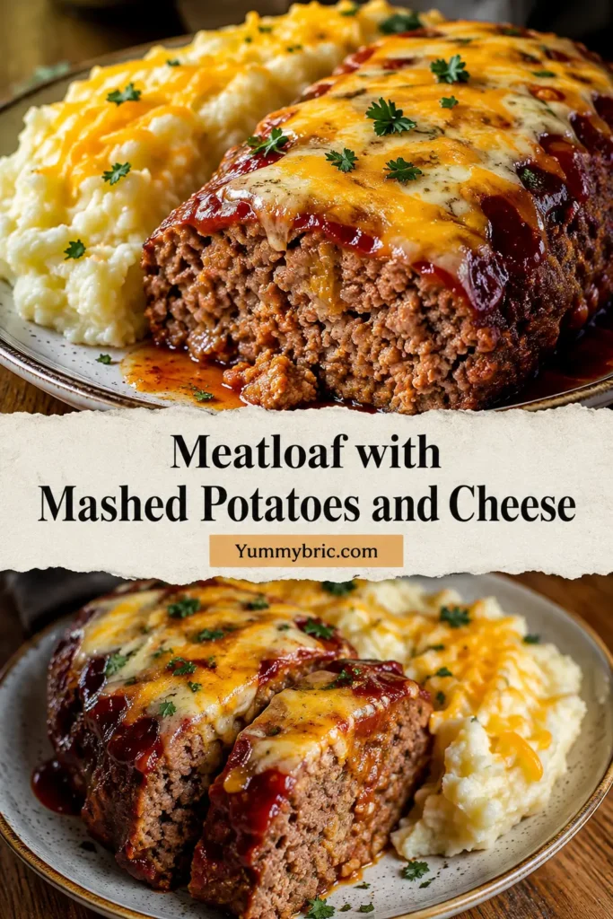 Meatloaf with Mashed Potatoes and Cheese