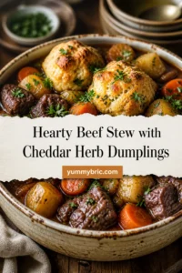 Hearty Beef Stew with Cheddar Herb Dumplings You’ll Want to Make Again and Again