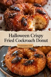 Halloween Crispy Fried Cockroach Donut