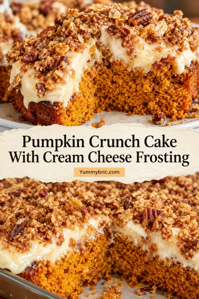 Pumpkin Crunch Cake With Cream Cheese Frosting