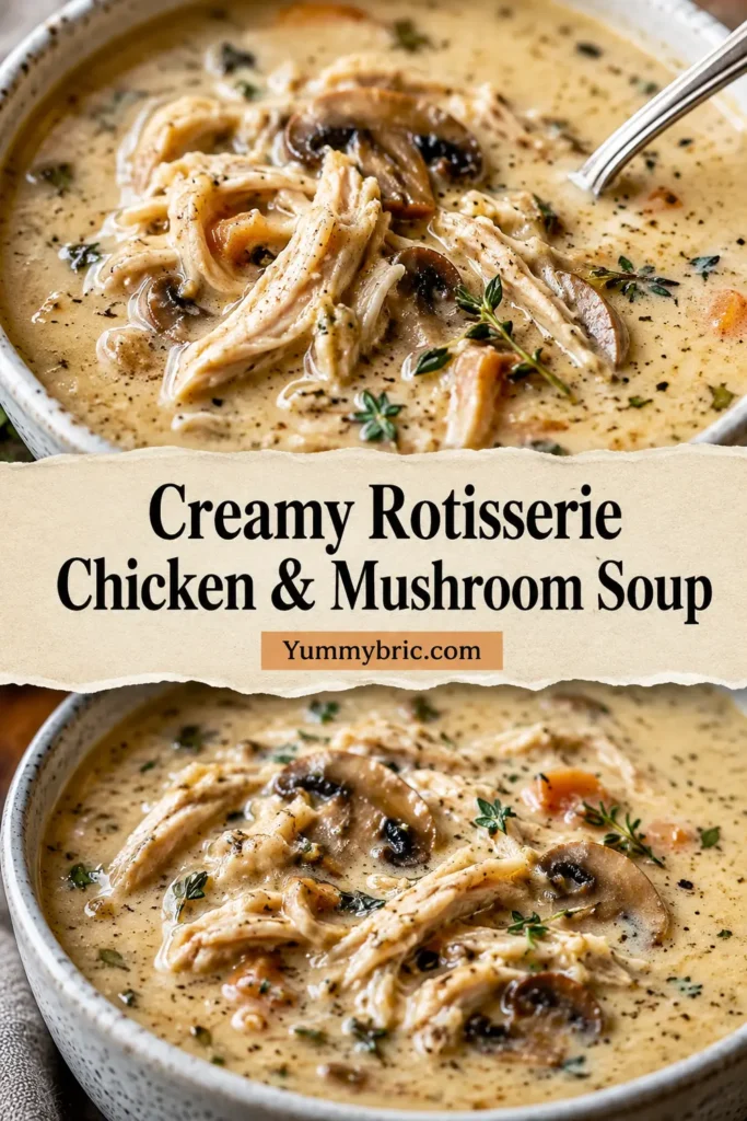 Creamy Rotisserie Chicken & Mushroom Soup