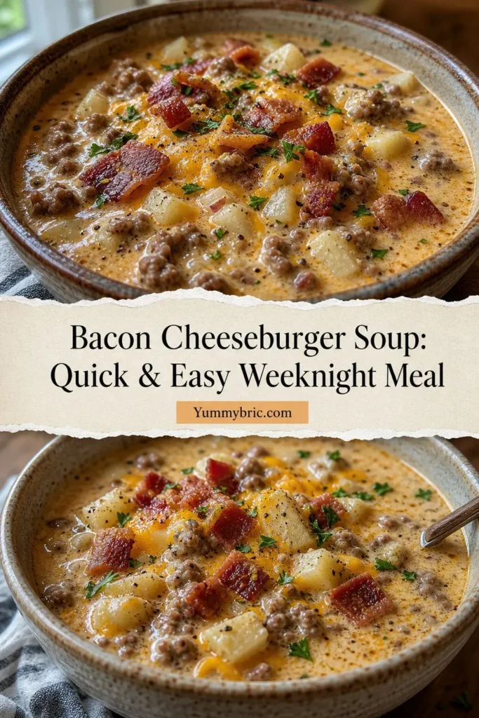 Bacon Cheeseburger Soup: Quick & Easy Weeknight Meal