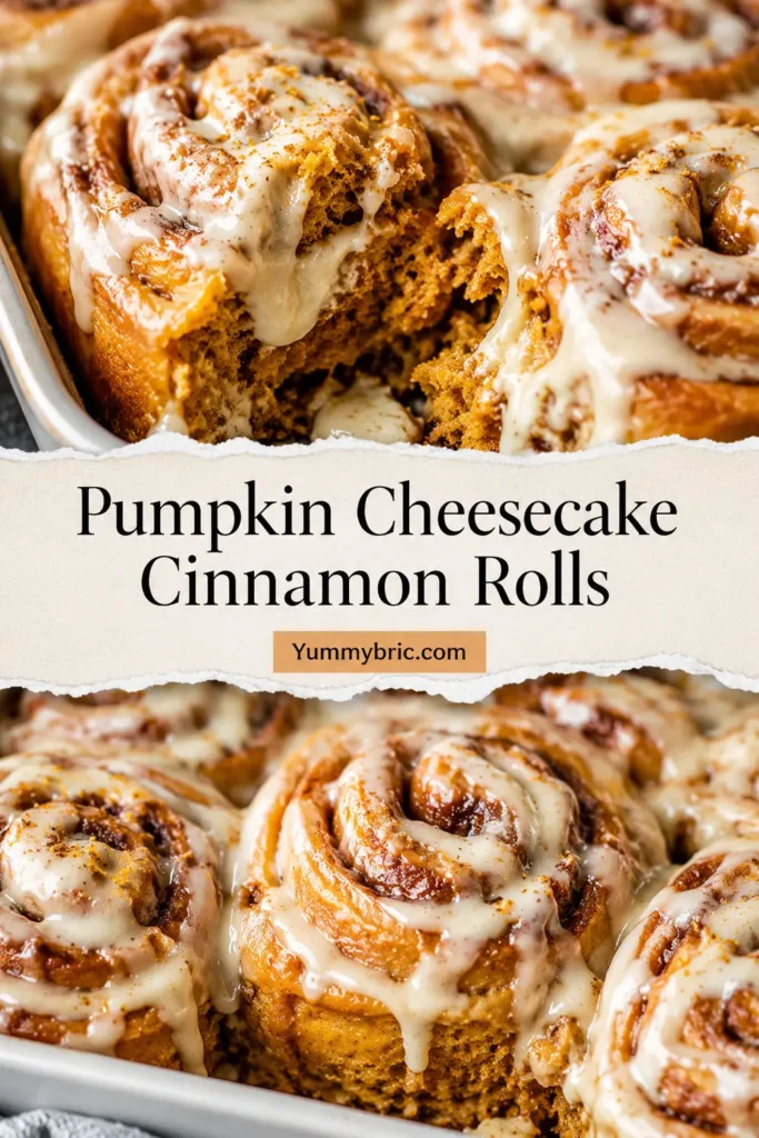 Pumpkin Cheesecake Cinnamon Rolls